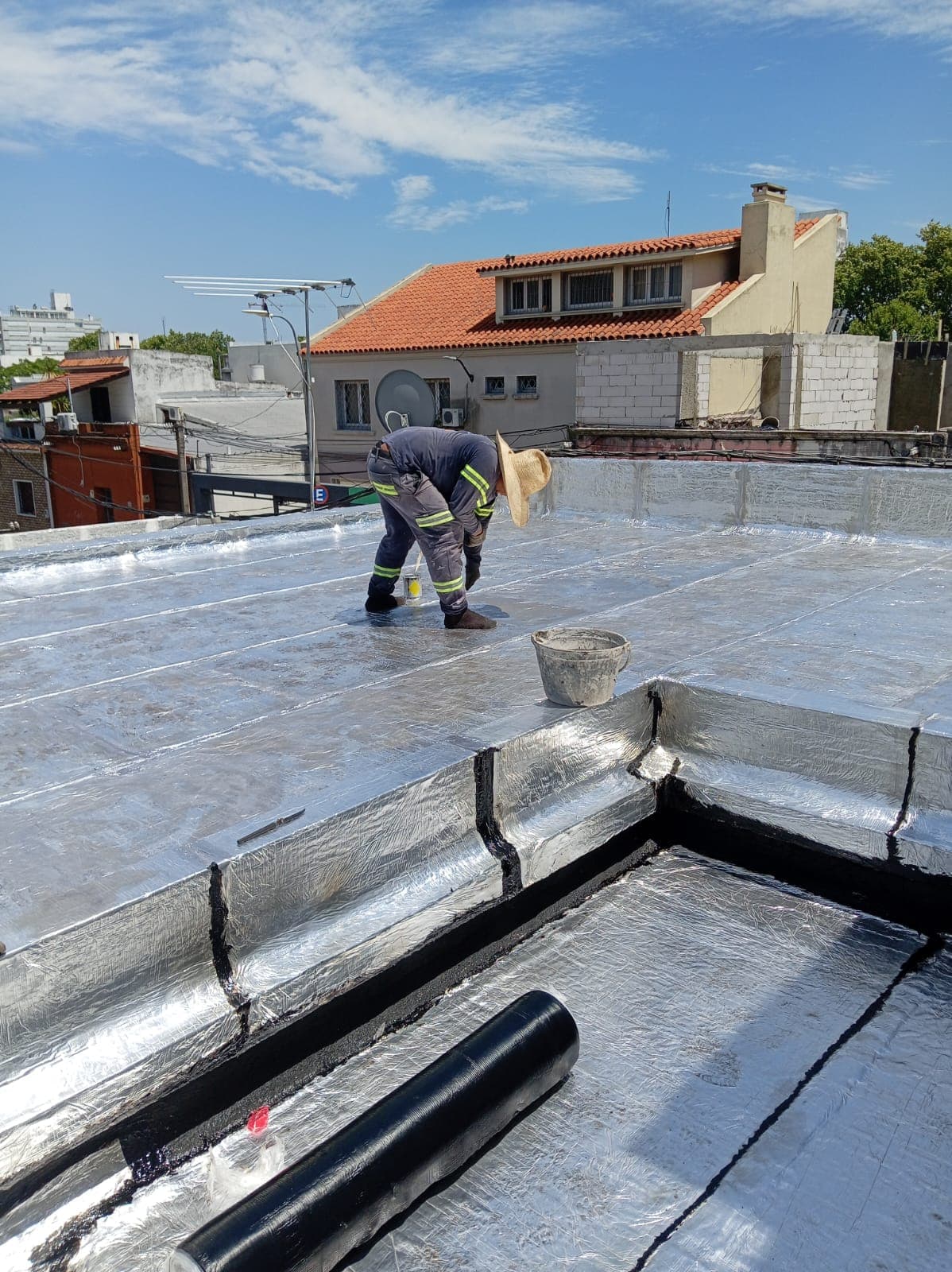 Trabajo de membrana e impermeabilización